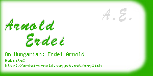 arnold erdei business card